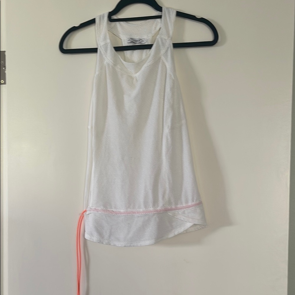 L’ETOILE SPORT White Mesh Women's Tank Top in Small